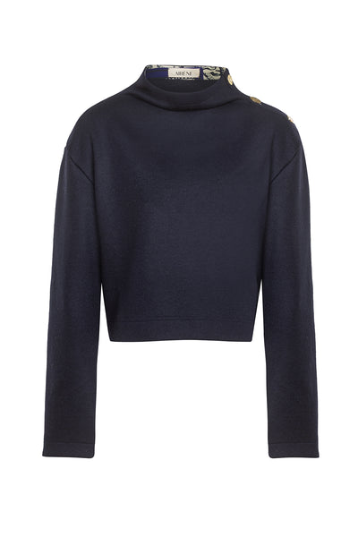 'Celestial' Navy Wool sweater